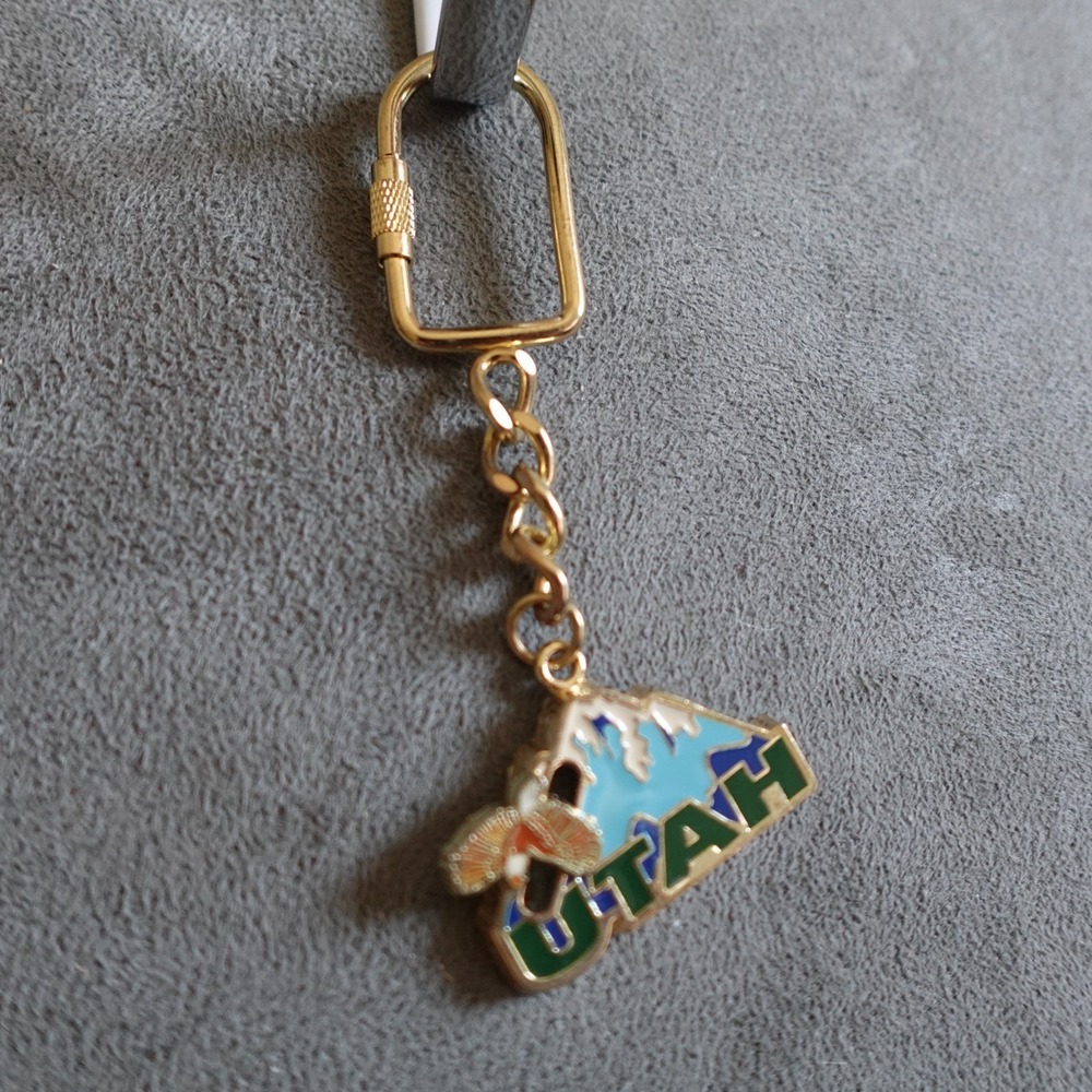 Utah Keychain Metal Eagle Mountain Moveable Novelty Destination Travel